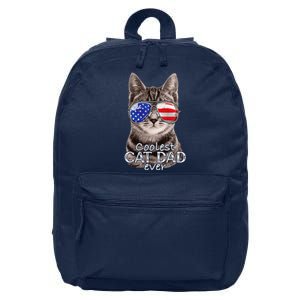 Cat Dad Best Cat Father Ever Fathers Day Christmas Cat Daddy 16 in Basic Backpack