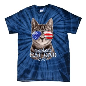 Cat Dad Best Cat Father Ever Fathers Day Christmas Cat Daddy Tie-Dye T-Shirt