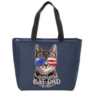 Cat Dad Best Cat Father Ever Fathers Day Christmas Cat Daddy Zip Tote Bag