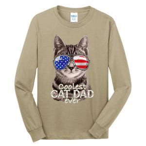 Cat Dad Best Cat Father Ever Fathers Day Christmas Cat Daddy Tall Long Sleeve T-Shirt