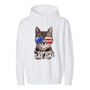 Cat Dad Best Cat Father Ever Fathers Day Christmas Cat Daddy Garment-Dyed Fleece Hoodie