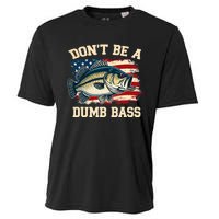 Classic DonT Be A Dumb Bass Funny Fishing Usa Flag Cooling Performance Crew T-Shirt