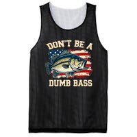 Classic DonT Be A Dumb Bass Funny Fishing Usa Flag Mesh Reversible Basketball Jersey Tank