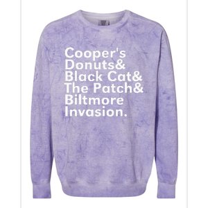 CooperS Donuts & Black Cat & The Patch Colorblast Crewneck Sweatshirt