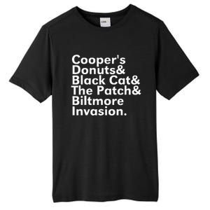 CooperS Donuts & Black Cat & The Patch Tall Fusion ChromaSoft Performance T-Shirt