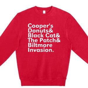 CooperS Donuts & Black Cat & The Patch Premium Crewneck Sweatshirt