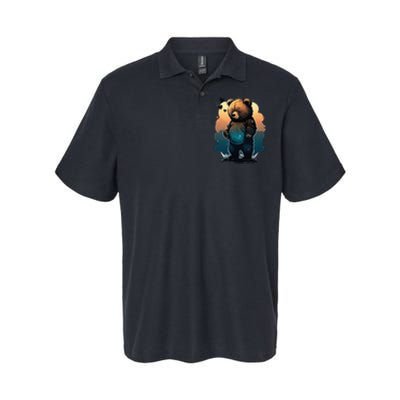 Cute Dressed Bear Daughter Wife Grandma  Softstyle Adult Sport Polo