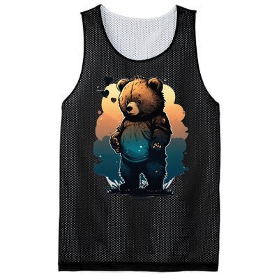 Cute Dressed Bear Daughter Wife Grandma  Mesh Reversible Basketball Jersey Tank