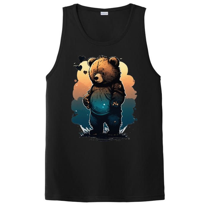 Cute Dressed Bear Daughter Wife Grandma  PosiCharge Competitor Tank