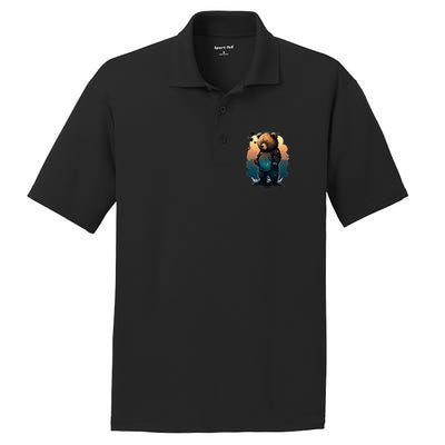 Cute Dressed Bear Daughter Wife Grandma  PosiCharge RacerMesh Polo