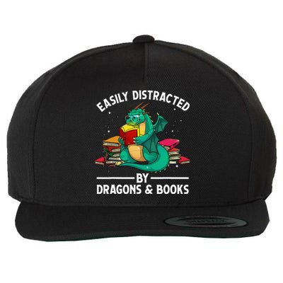 Cute Dragon Book Design For Dragon Book Lover Wool Snapback Cap