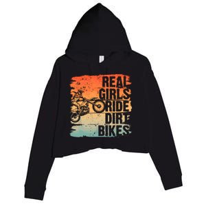 Cool Dirt Bike For Wo Girl Motocross Biker Racer Sport Crop Fleece Hoodie