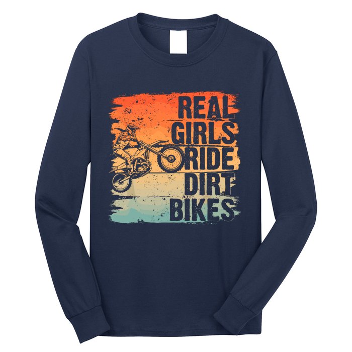 Cool Dirt Bike For Wo Girl Motocross Biker Racer Sport Long Sleeve Shirt