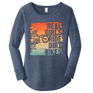 Cool Dirt Bike For Wo Girl Motocross Biker Racer Sport Women's Perfect Tri Tunic Long Sleeve Shirt