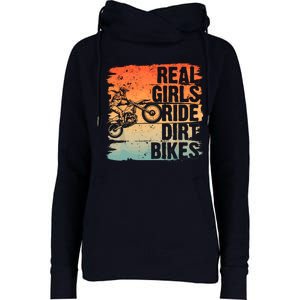 Cool Dirt Bike For Wo Girl Motocross Biker Racer Sport Womens Funnel Neck Pullover Hood