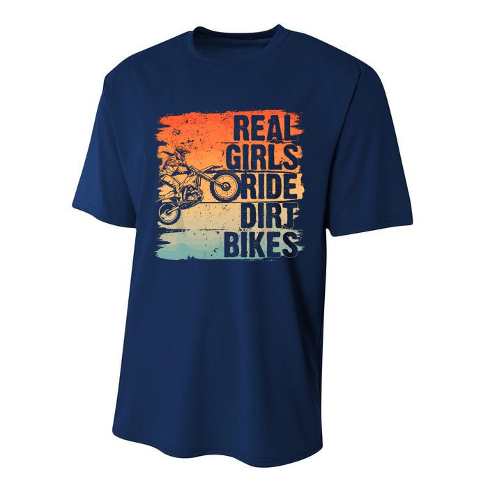 Cool Dirt Bike For Wo Girl Motocross Biker Racer Sport Performance Sprint T-Shirt