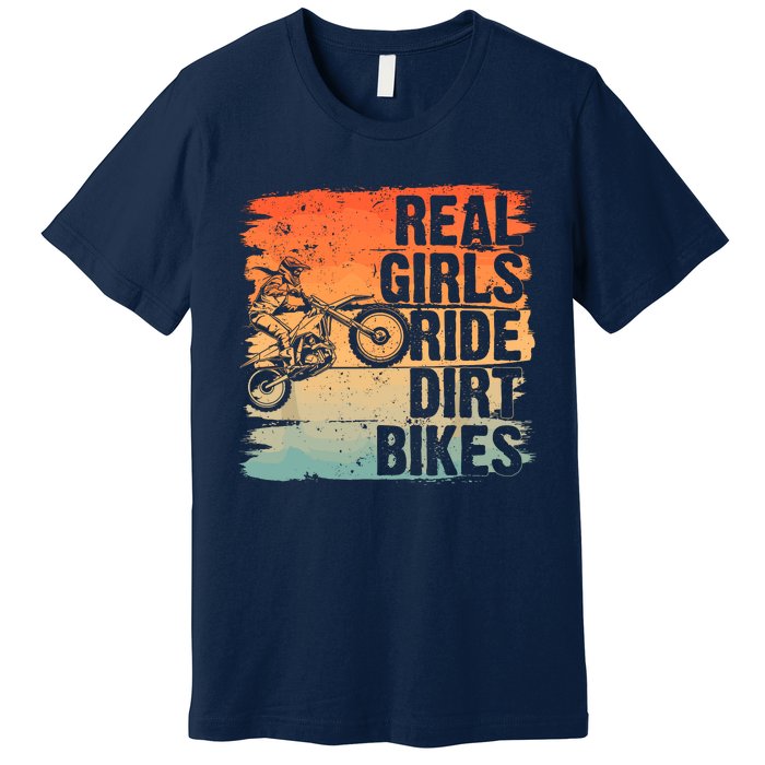 Cool Dirt Bike For Wo Girl Motocross Biker Racer Sport Premium T-Shirt