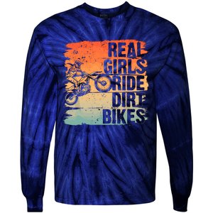 Cool Dirt Bike For Wo Girl Motocross Biker Racer Sport Tie-Dye Long Sleeve Shirt