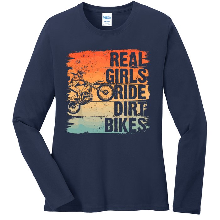 Cool Dirt Bike For Wo Girl Motocross Biker Racer Sport Ladies Long Sleeve Shirt