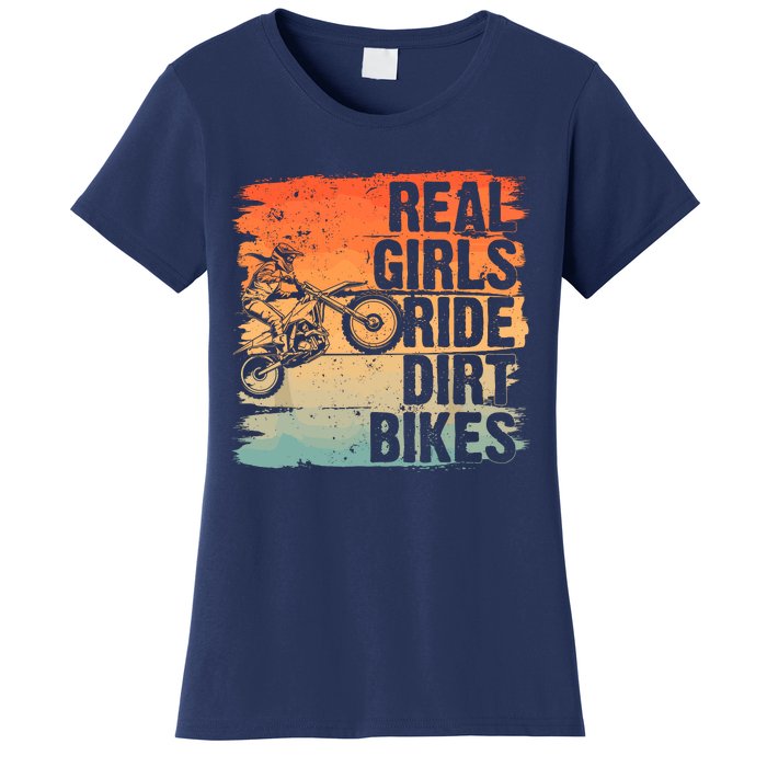 Cool Dirt Bike For Wo Girl Motocross Biker Racer Sport Women's T-Shirt