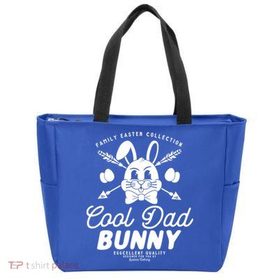 Cool Dad Bunny Matching Family Outfit Easter Party Pajama Cool Gift Zip Tote Bag