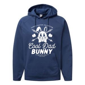 Cool Dad Bunny Matching Family Outfit Easter Party Pajama Cool Gift Performance Fleece Hoodie