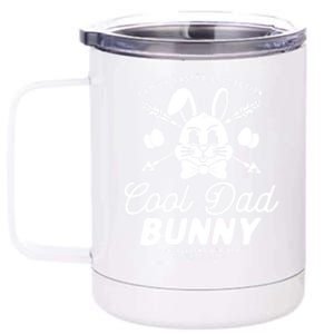 Cool Dad Bunny Matching Family Outfit Easter Party Pajama Cool Gift 12 oz Stainless Steel Tumbler Cup