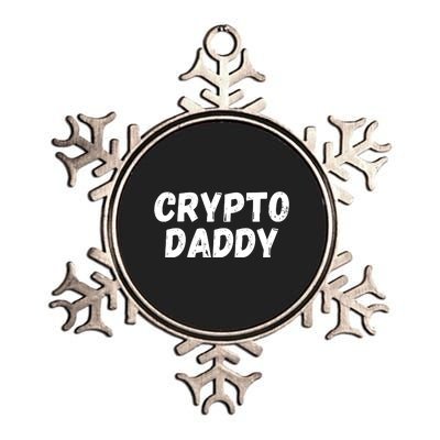 Crypto Daddy, Bitcoin Dad, Plan B, HODL Bitcoin, Blockchain Dad Metallic Star Ornament