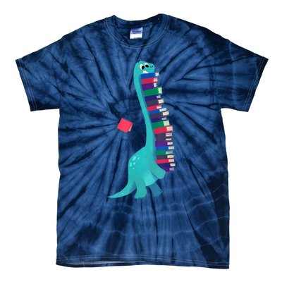 Cute Dinosaur Book Reading Tie-Dye T-Shirt