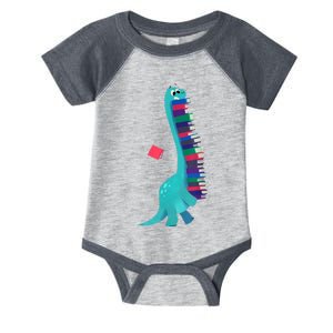 Cute Dinosaur Book Reading Infant Baby Jersey Bodysuit