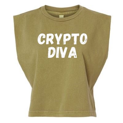 Crypto Diva, Bitcoin Diva, Bitcoin Mom, Plan B, Blockchain Diva Garment-Dyed Women's Muscle Tee