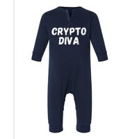 Crypto Diva, Bitcoin Diva, Bitcoin Mom, Plan B, Blockchain Diva Infant Fleece One Piece