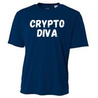 Crypto Diva, Bitcoin Diva, Bitcoin Mom, Plan B, Blockchain Diva Cooling Performance Crew T-Shirt