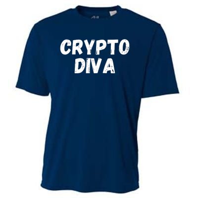 Crypto Diva, Bitcoin Diva, Bitcoin Mom, Plan B, Blockchain Diva Cooling Performance Crew T-Shirt