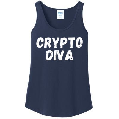 Crypto Diva, Bitcoin Diva, Bitcoin Mom, Plan B, Blockchain Diva Ladies Essential Tank