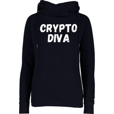 Crypto Diva, Bitcoin Diva, Bitcoin Mom, Plan B, Blockchain Diva Womens Funnel Neck Pullover Hood