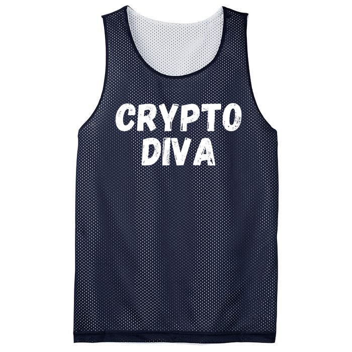 Crypto Diva, Bitcoin Diva, Bitcoin Mom, Plan B, Blockchain Diva Mesh Reversible Basketball Jersey Tank