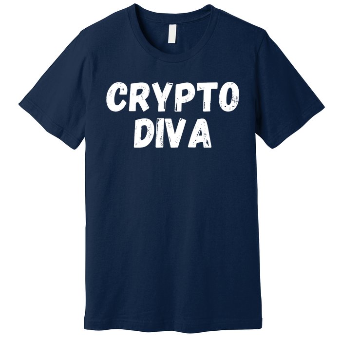 Crypto Diva, Bitcoin Diva, Bitcoin Mom, Plan B, Blockchain Diva Premium T-Shirt