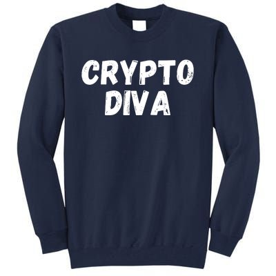 Crypto Diva, Bitcoin Diva, Bitcoin Mom, Plan B, Blockchain Diva Tall Sweatshirt