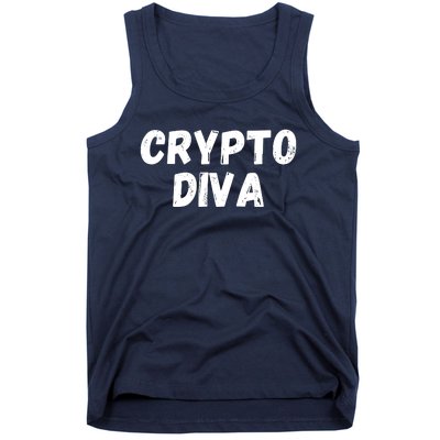 Crypto Diva, Bitcoin Diva, Bitcoin Mom, Plan B, Blockchain Diva Tank Top