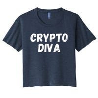 Crypto Diva, Bitcoin Diva, Bitcoin Mom, Plan B, Blockchain Diva Women's Crop Top Tee