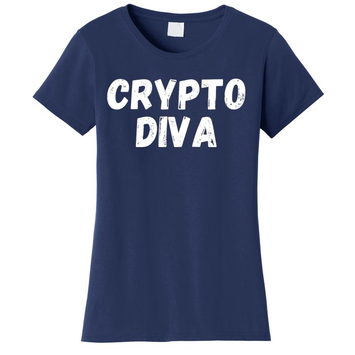 Crypto Diva, Bitcoin Diva, Bitcoin Mom, Plan B, Blockchain Diva Women's T-Shirt