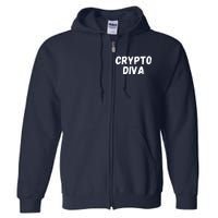 Crypto Diva, Bitcoin Diva, Bitcoin Mom, Plan B, Blockchain Diva Full Zip Hoodie