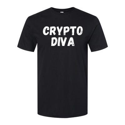 Crypto Diva, Bitcoin Diva, Bitcoin Mom, Plan B, Blockchain Diva Softstyle CVC T-Shirt