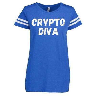 Crypto Diva, Bitcoin Diva, Bitcoin Mom, Plan B, Blockchain Diva Enza Ladies Jersey Football T-Shirt