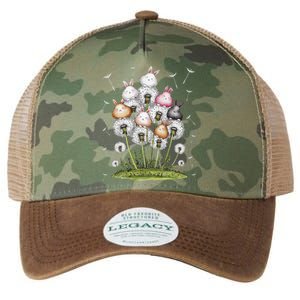 Cute Dandelion Bunny Rabbit Flower Bunny Lover Legacy Tie Dye Trucker Hat