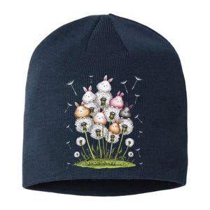 Cute Dandelion Bunny Rabbit Flower Bunny Lover Sustainable Beanie