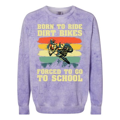 Cool Dirt Bike For Motocross Dirt Bike Lover Colorblast Crewneck Sweatshirt