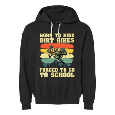 Cool Dirt Bike For Motocross Dirt Bike Lover Garment-Dyed Fleece Hoodie