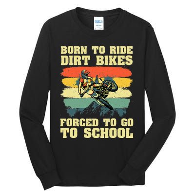 Cool Dirt Bike For Motocross Dirt Bike Lover Tall Long Sleeve T-Shirt